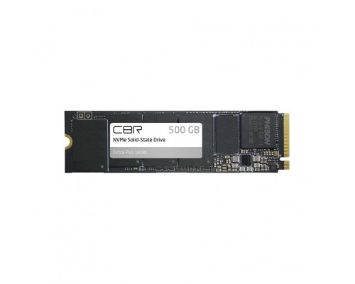 CBR SSD-500GB-M.2-EP22, Внутренний SSD-, серия Extra Plus, 500 GB, M.2 2280, PCIe 4.0 x4, NVMe 1.4, Phison PS5018-E18, 3D TLC NAND, DRAM, R/W speed up to 6500/2900 MB/s, TBW (TB) 350