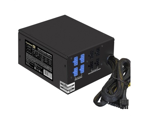 Exegate EX222114RUS 900W ExeGate 900PPX (ATX, APFC, КПД 82% (80 PLUS), 14cm fan, 24pin, 2x(4+4)pin, PCIe, 5xSATA, 4xIDE, Cable Management, RTL, black)