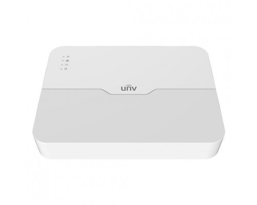 Uniview NVR301-08LS3-P8-RU IP 8-ми канальный 4K с 8 PoE портами; Входящий поток на запись до 64Мбит/с; Поддерживаемые форматы сжатия: Ultra 265/H.265/H.264; Запись: разрешение до 4K;