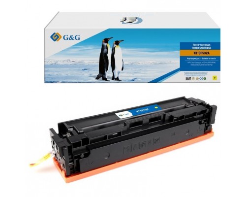 Картридж лазерный G&G NT-CF532A желтый (900стр.) для HP CLJ M154A/M154NW,M180/180N/M181/M181FW