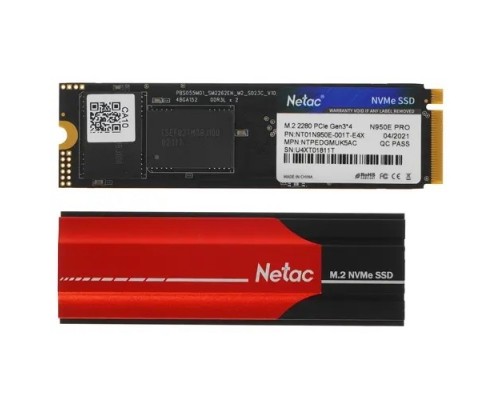 Накопитель SSD Netac PCI-E 3.0 1Tb NT01N950E-001T-E4X N950E Pro M.2 2280