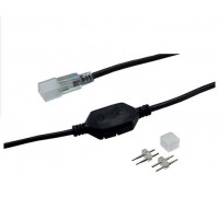 Rexant 142-000 Установочный комплект для LED ленты 220В SMD 2835, до 100м (шнур питания 8А, заглушка, коннектор)