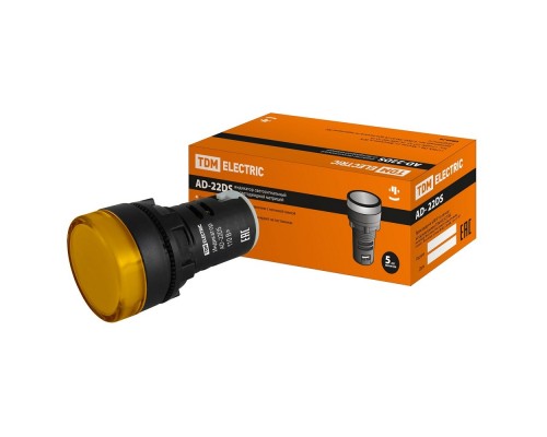 TDM SQ0702-0030 Лампа AD-22DS(LED)матрица d22 мм желтый 110В AC/DC