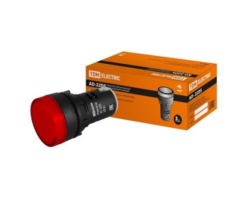 TDM SQ0702-0002 Лампа AD-22DS(LED)матрица d22 мм красный 230В