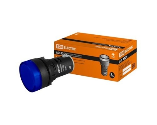 TDM SQ0702-0005 Лампа AD-22DS(LED)матрица d22 мм синий 230В