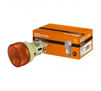 TDM SQ0702-0014 Лампа ENR-22 сигнальная d22 мм желтый неон/230В цилиндр