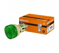TDM SQ0702-0013 Лампа ENR-22 сигнальная d22 мм зеленый неон/230В цилиндр
