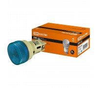 TDM SQ0702-0042 Лампа ENR-22 сигнальная d22 мм синий неон/230В цилиндр