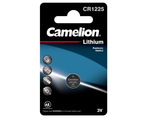 Camelion CR1225 BL-1 (CR1225-BP1, батарейка литиевая,3V)