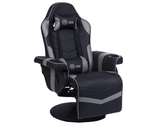 Кресло игровое Cactus CS-CHR-GS200BLG черный/серый сиденье черный/серый эко.кожа металл черный подст 1660832