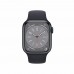 Apple Watch Series 8, 41 мм, корпус из алюминия цвета «тёмная ночь», спортивный ремешок цвета «тёмная ночь», размер S/M MNU73LL/A (США)