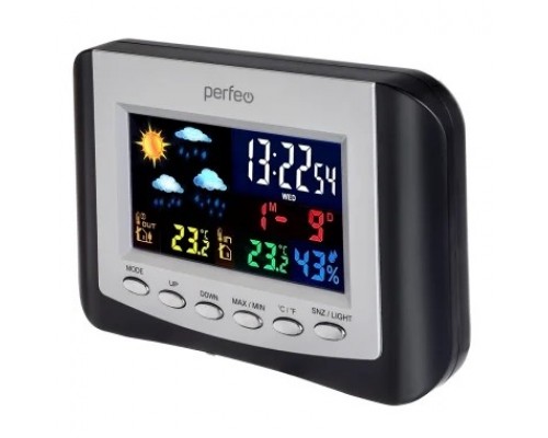 Perfeo Часы-метеостанция Color+, (PF-S3332BS)
