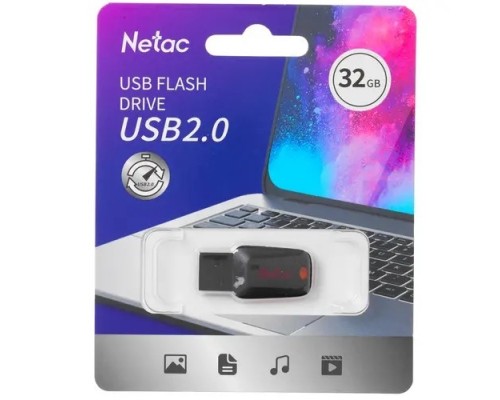 Netac USB Drive 32GB U197 USB2.0, retail version NT03U197N-032G-20BK