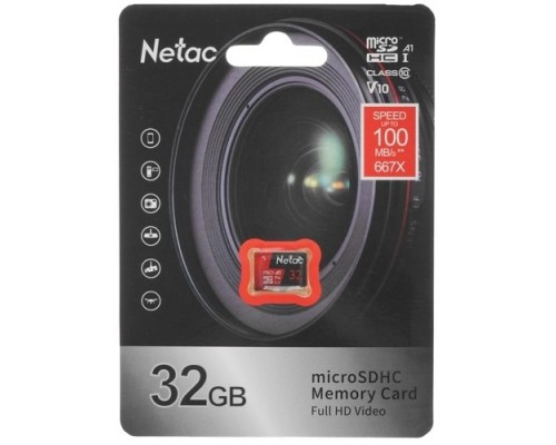 Micro SecureDigital 32GB Netac MicroSD P500 Extreme Pro, Retail version card only NT02P500PRO-032G-S