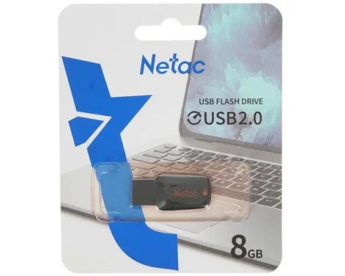 Netac USB Drive 8GB U197 NT03U197N-008G-20BK USB2.0 черный/красный