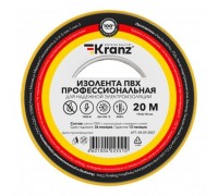 Rexant KR-09-2807 Изолента ПВХ профессиональная, 0,18х19 мм, 20 м, желто-зеленая KRANZ