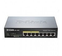 D-Link DGS-1008P/F1A Неуправляемый коммутатор с 8 портами 10/100/1000Base-T (4 порта PoE 802.3af/at, PoE-бюджет 60 Вт)