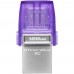 Kingston USB Drive 128Gb DataTraveler microDuo 3C DTDUO3CG3/128GB USB3.0 фиолетовый