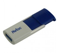Netac USB Drive 16GB U182 Blue NT03U182N-016G-30BL , USB3.0, сдвижной корпус, пластиковая бело-синяя