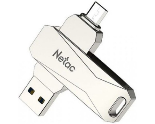 Netac USB Drive 32GB U381 &lt;NT03U381B-032G-30PN&gt;, USB3.0+microUSB, металлическая