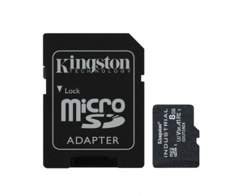 Micro SecureDigital 8Gb Kingston Class10 SDCIT2/8GB Industrial Temperature Class UHS-I с адаптером