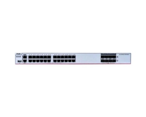 Ruijie RG-S5760C-24GT8XS-X 24*10/100/1000M Base-T ports, 8 1G/10G SFP+ optical ports, 1 expansion slot reserved, 2 modular power supply slots