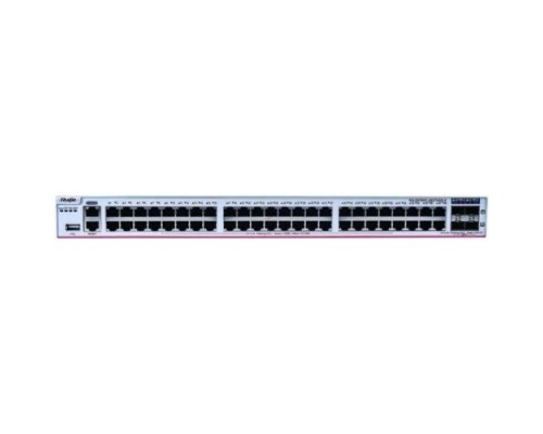 Ruijie RG-S5760C-48GT4XS-X 48*10/100/1000M Base-T ports, 4 1G/10G SFP+ optical ports, 1 expansion slot reserved, 2 modular power supply slots