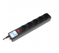 PowerCube Фильтр-удлинитель (SPG5-B1) 0.5 м, 5 розеток, д/подкл. к UPS (C14),10А/2,2кВт, черный