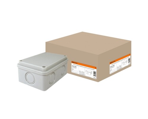 TDM SQ1401-0805 Распаячная коробка ОП 120х80х50мм, крышка, IP55, 6 вх., без гермовводов