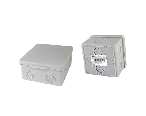 TDM SQ1401-0823 Распаячная коробка ОП 100х100х55мм, крышка, IP54, 8вх., без гермовводов, инд. штрихкод