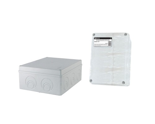 TDM SQ1401-1271 Распаячная коробка ОП 240х195х90мм, крышка, IP44, кабельные ввода d28-3 шт., d37-2 шт.,
