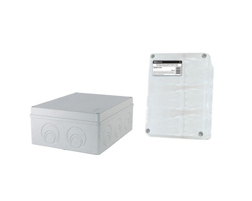 TDM SQ1401-1272 Распаячная коробка ОП 240х195х90мм, крышка, IP55, кабельные ввода d28-3 шт., d37-2 шт.,