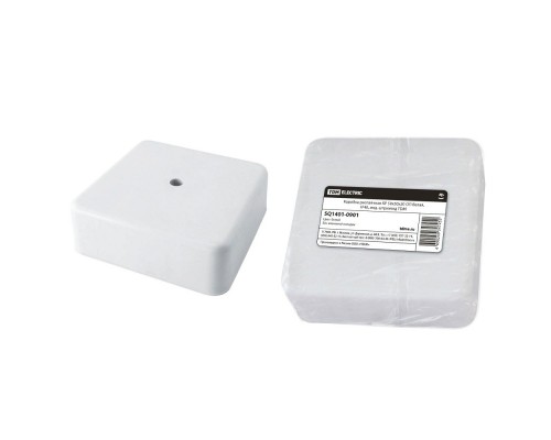 TDM SQ1401-0901 Коробка распаячная КР 50х50х20 ОП белая, IP40, инд. штрихкод