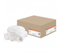 TDM SQ1401-4004 Распаячная коробка ОП D80x35 мм, IP42, 3-х рожковая, белая