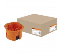 TDM SQ1403-0022 Установочная коробка СП D 65х45мм, саморезы, пл. лапки, оранжевая, IP20,