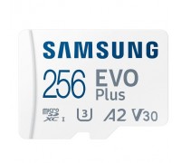 Micro SecureDigital 256GB Samsung Class 10, A2, V30, UHS-I (U3), R 130 МБ/с, &lt;MB-MC256KA/APC&gt; адаптер на SD