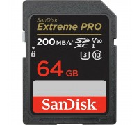 SecureDigital 64GB SanDisk Extreme PRO SDXC Memory Card 200MB/s SDSDXXU-064G-GN4IN