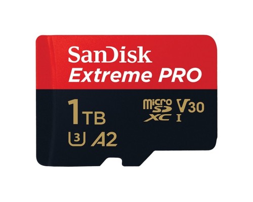 Micro SecureDigital 1TB SanDisk Extreme Pro microSD UHS I Card for 4K Video on Smartphones, Action Cams & Drones 200MB/s Read, 140MB/s Write, Lifetime Warranty (SDSQXCD-1T00-GN6MA)