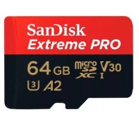 Micro SecureDigital 64GB SanDisk Extreme Pro microSD UH for 4K Video on Smartphones, Action Cams & Drones 200MB/s Read, 90MB/s Write, Lifetime Warranty SDSQXCU-064G-GN6MA