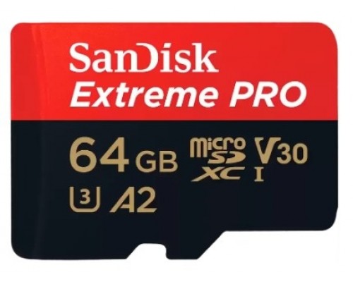 Micro SecureDigital 64GB SanDisk Extreme Pro microSD UH for 4K Video on Smartphones, Action Cams & Drones 200MB/s Read, 90MB/s Write, Lifetime Warranty SDSQXCU-064G-GN6MA