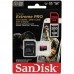 Micro SecureDigital 256GB Sandisk Extreme Pro microSDXC + SD Adapter + Rescue Pro Deluxe 200MB/s SDSQXCD-256G-GN6MA