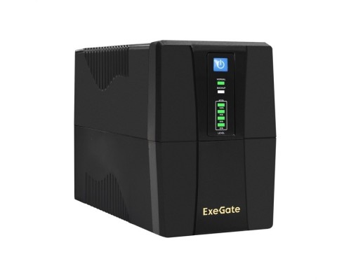 Exegate EX292764RUS ExeGate SpecialPro UNB-600.LED.AVR.2SH.RJ.USB &lt;600VA/360W, LED, AVR, 2*Schuko, RJ45/11, USB, Black&gt;