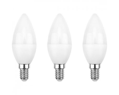 Rexant 604-023-3 Лампа светодиодная Свеча (CN) 9,5 Вт E14 903 лм 2700 K теплый свет (3шт)