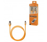 TDM SQ1810-0314 Дата-кабель, ДК 14, USB - USB Type-C, 1 м, силиконовая оплетка, оранжевый,