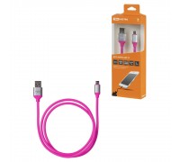 TDM SQ1810-0319 Дата-кабель, ДК 19, USB - micro USB, 1 м, силиконовая оплетка, розовый,