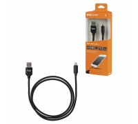 TDM SQ1810-0309 Дата-кабель, ДК 9, USB - Lightning, 1 м, тканевая оплетка, черный,