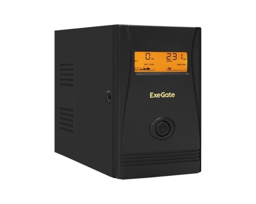 Exegate EX292776RUS ExeGate Power Smart ULB-800.LCD.AVR.2SH &lt;800VA/480W, LCD, AVR, 2*Schuko, металлический корпус, Black&gt;