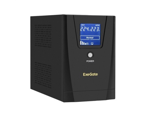 Exegate EX292796RUS ExeGate SpecialPro Smart LLB-1200.LCD.AVR.2SH.3C13.USB &lt;1200VA/750W, LCD, AVR, 2*Schuko+3*C13, USB, съемн.кабель, металлический корпус, Black&gt;