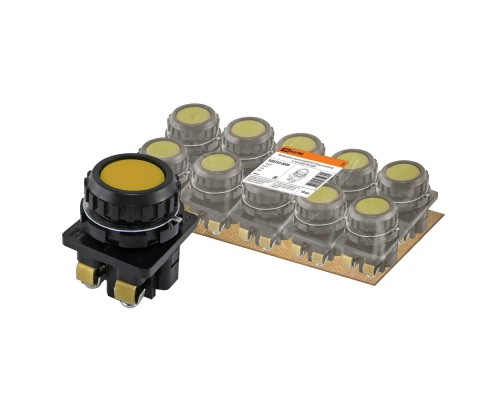 TDM SQ0753-0009 Выключатель кнопочный КЕ 011-У2-исп.4 желтый 1з 10A 660B IP40