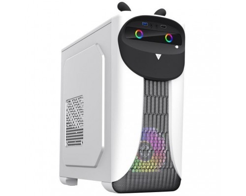 GameMax Корпус Cute OWL W-B без БП (Midi Tower, ATX, Черно-белый., 1*USB3.0 + 2*USB2.0, 2*120мм)